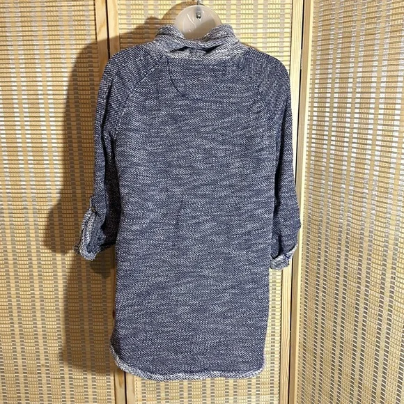 Kensie Performance Drawstring Cowlneck Half Sleeve Sweater Kangaroo Pocket Small - Picture 11 of 16